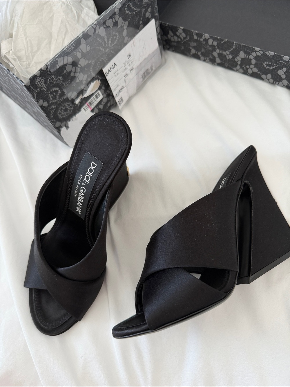 Dolce & Gabbana Black Crisscross Mule Slides - Picture 12 of 17